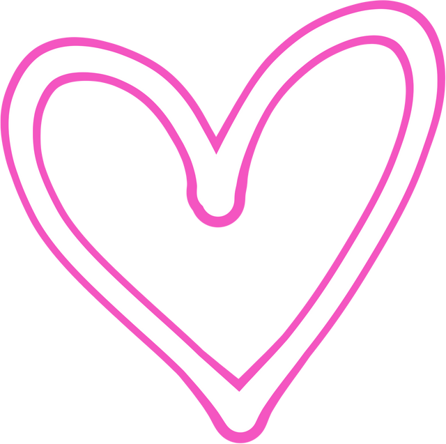 Pink glow heart